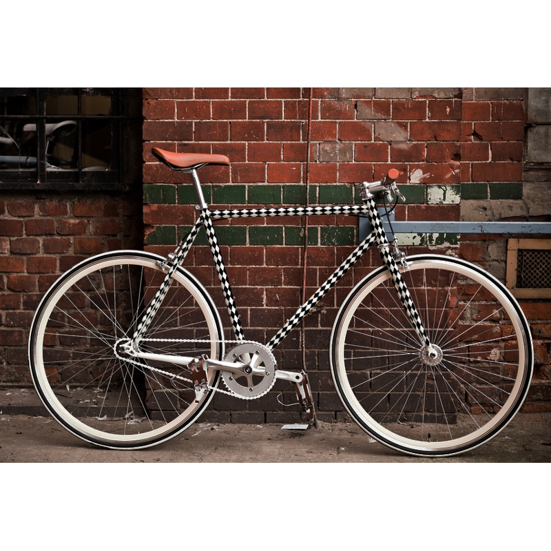 MooxiBike Fahrradfolie "S/W Rauten"
