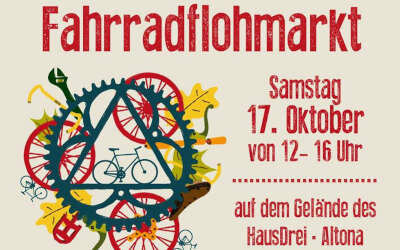Fahrradflohmarkt am HausDrei in HH-Altona am 17. Oktober 2015 - Fahrrad Herbstflohmarkt im HausDrei