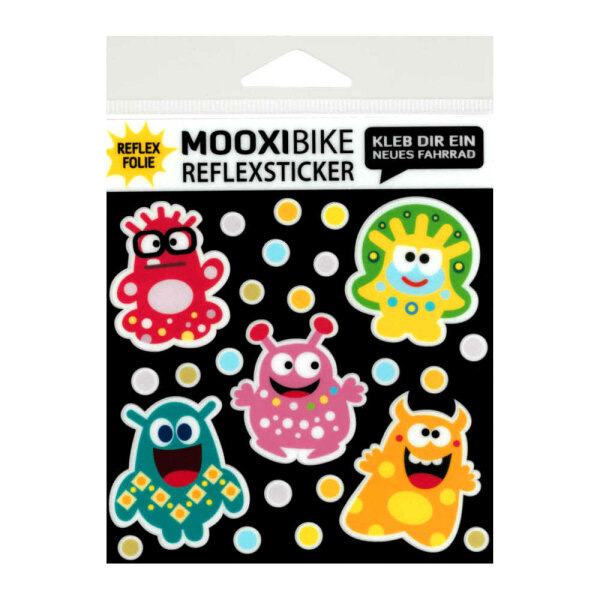 MOOXIBIKE Reflex-Aufkleber "Party Monster" (5 Stk)