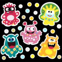 MOOXIBIKE Reflex Stickers "Happy Monsters" (5 pcs)