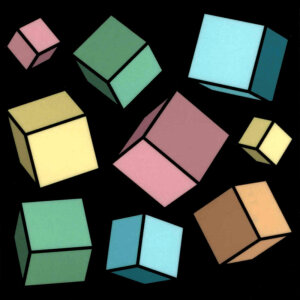 MOOXIBIKE Reflex Stickers "Flying Cubes (9 pcs.)