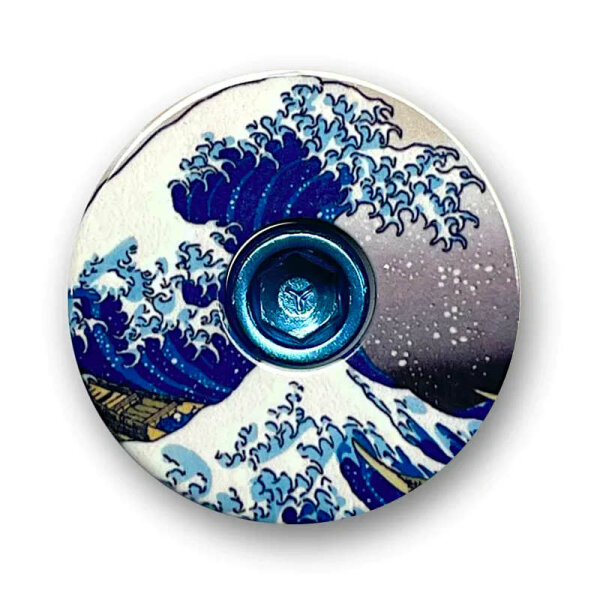 KustomCaps Full Color Headset Cap The Great Wave Off Kanagawa