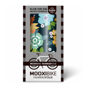 MOOXIBIKE Fahrradfolie Blumen (Schwarz)