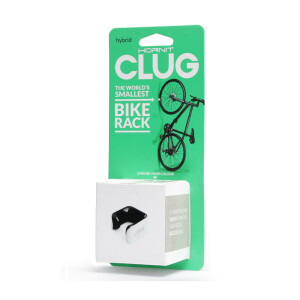 CLUG "Hybrid" - Fahrrad-Halterung für Trekking- und Citybikes (Weiß / Schwarz)