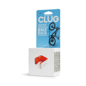 CLUG (MTB) - Bike Rack for Mountain Bikes (white/orange)
