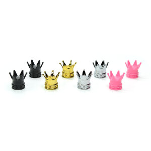 Valve Caps "Crown" Gold / Silver / Pink Black...