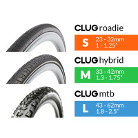 CLUG "mtb" - Fahrrad-Halterung für Mountainbikes (weiß/grün)