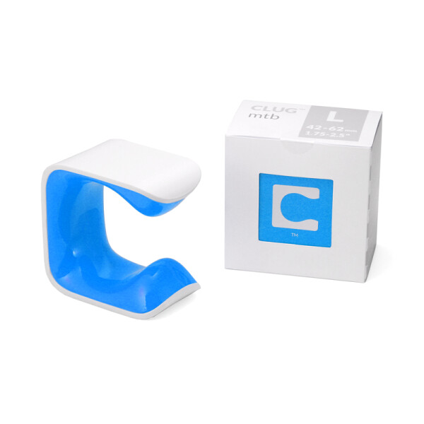 CLUG (MTB) - Bike Rack for Mountain Bikes (white/blue)