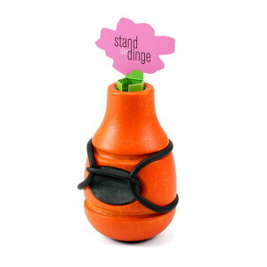 Bicycle Vase / Handlebar Vase "Frieda" (orange)