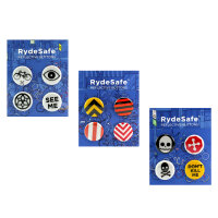 Rydesafe Reflective Buttons / Pins / Badges