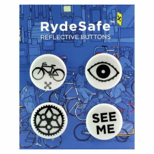 Rydesafe Reflective Buttons "Cycling" (4-pcs.)