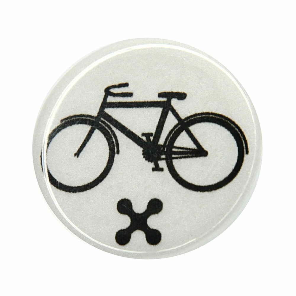 Rydesafe Reflective Button / Pin / Badge "Bike", 2,92
