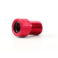 Ventiladapter von Sclaverand und Dunlop auf Auto-Ventil (Rot, Alu)