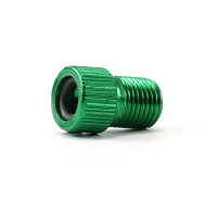 Ventiladapter von Sclaverand und Dunlop auf Auto-Ventil (Grün, Alu)