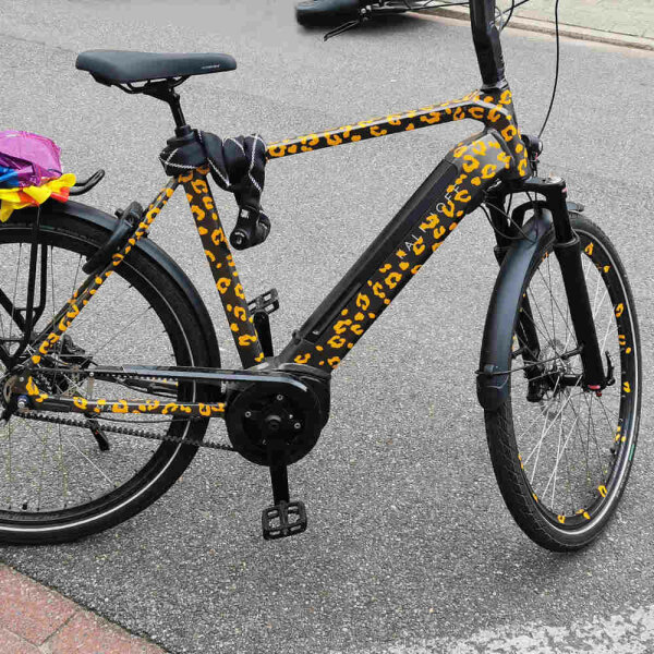 Reflektierende FahrradAufkleber mit LeopardenMuster, 6,90