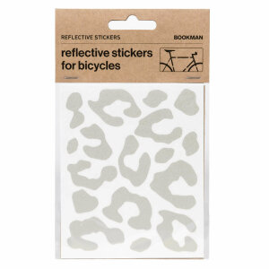 BOOKMAN Sticky Leopard Reflectors - Reflektierende Aufkleber (Weiß / Silber)