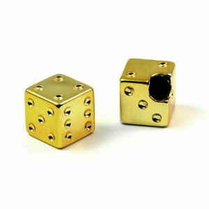 Valvecap "Cube" golden or silver (2 pcs.)