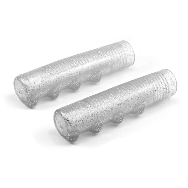 Retro Glitter Grips (12 cm) silber