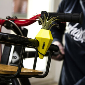Fahrradvase "Lom" für horizontale Montage (Gelb)