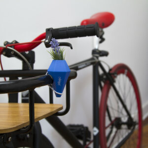 Bicycle Vase "Lom" for horizontal mounting (blue)