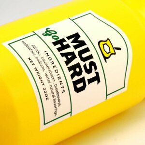 SPURCYCLE Water Bottle &quot;Must Go Hard&quot; (yellow)