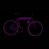 RydeSafe Reflective Bike Decals Flowers Kit - Reflektierende Blumen Sticker (Lila / Violett)