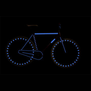 RydeSafe Reflective Bike Decals Flowers Kit (Blue)