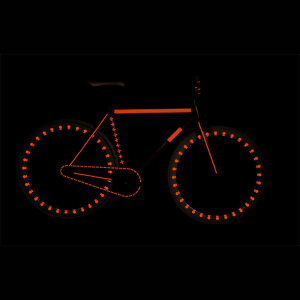 RydeSafe Reflective Bike Decals Flowers Kit (Orange)