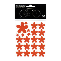 RydeSafe Reflective Bike Decals Flowers Kit - Reflektierende Blumen Sticker (Orange)