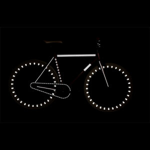 RydeSafe Reflective Bike Decals Flowers Kit - Reflektierende Blumen Sticker (Weiß / Silber)