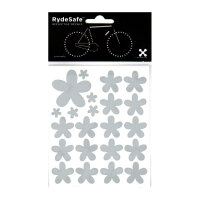 RydeSafe Reflective Bike Decals Flowers Kit (White / Silver)