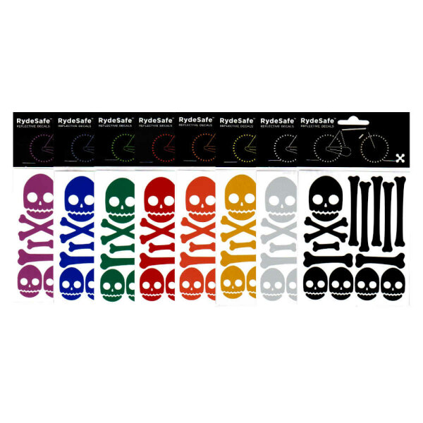 Reflektierende Totenkopf Sticker von RydeSafe, 8,90 €