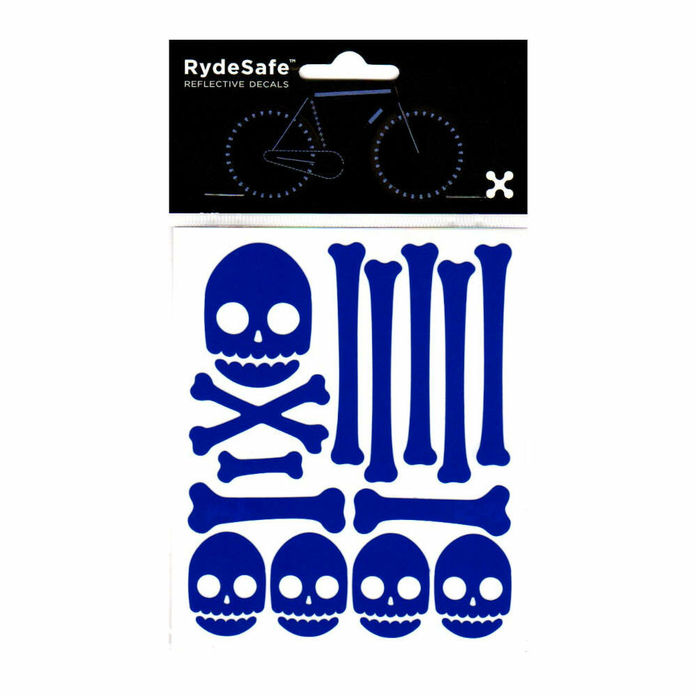 Rydesafe Reflective Bike Decals Skull & Bones Kit, 8,90