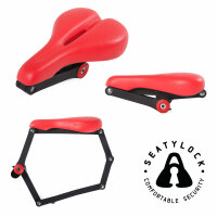SeatyLock Trekking - Sportlicher Sattel mit integriertem Faltschloss