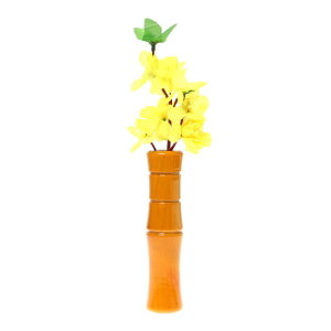 Cherry Wood Handlebar Vase (yellow)