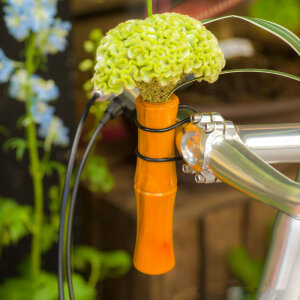 Cherry Wood Handlebar Vase (yellow)