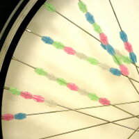 Glow in the Dark Bike Spoke Beads (oblong, approax. 35 pcs.)