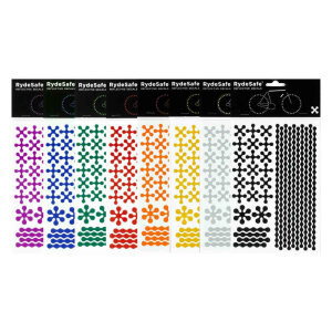 RydeSafe Reflective Bike Decals Modular Kits LARGE (34 pcs.)