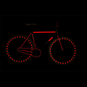 RydeSafe Reflective Bike Decals Modular SMALL (Rot)