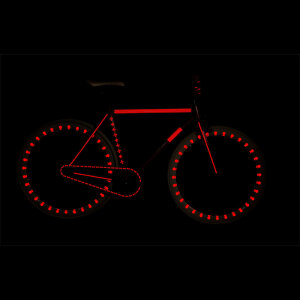 RydeSafe Reflective Bike Decals Modular SMALL (Red)