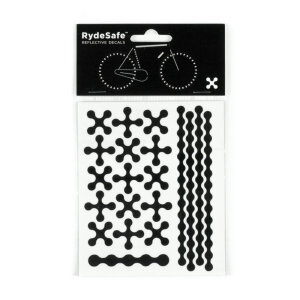 RydeSafe Reflective Bike Decals Modular SMALL (Schwarz)