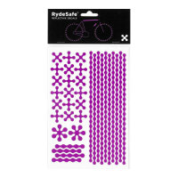 RydeSafe Reflective Bike Decals Modular LARGE (Purple / Violett)
