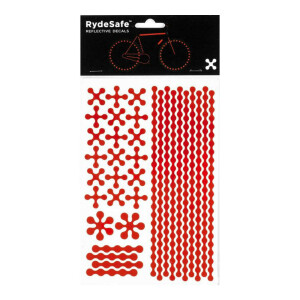 RydeSafe Reflective Bike Decals Modular LARGE (Red)