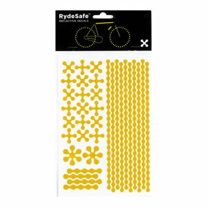 RydeSafe Reflective Bike Decals Modular LARGE (Gelb)