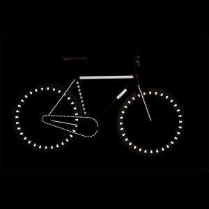 RydeSafe Reflective Bike Decals Modular LARGE (Silber / Weiss)