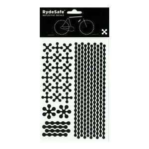 RydeSafe Reflective Bike Decals Modular LARGE (Black)