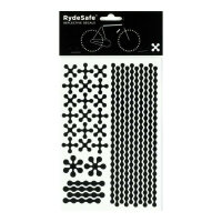 RydeSafe Reflective Bike Decals Modular LARGE (Schwarz)