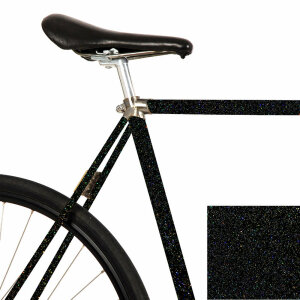 MOOXIBIKE Fahrradfolie Galaxy Black (Galaktisch glitzerndes Schwarz, Gl&auml;nzend)