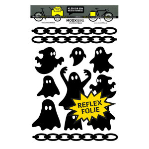 MooxiBike reflective Cargo Bike Sticker"Ghosts & Chains" (12 pcs.)