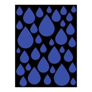 MooxiBike reflective Cargo Bike Sticker "Blue Raindrops" (36 Stk.)